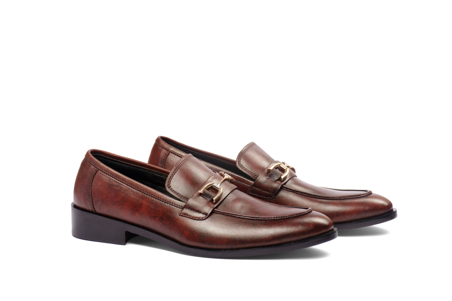 Inleather wood brown loafers 002